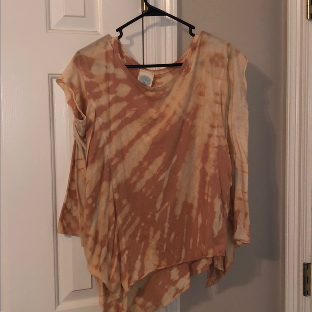 Flowy Tye dye pink top